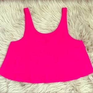 Very vibrant hot pink crop top!